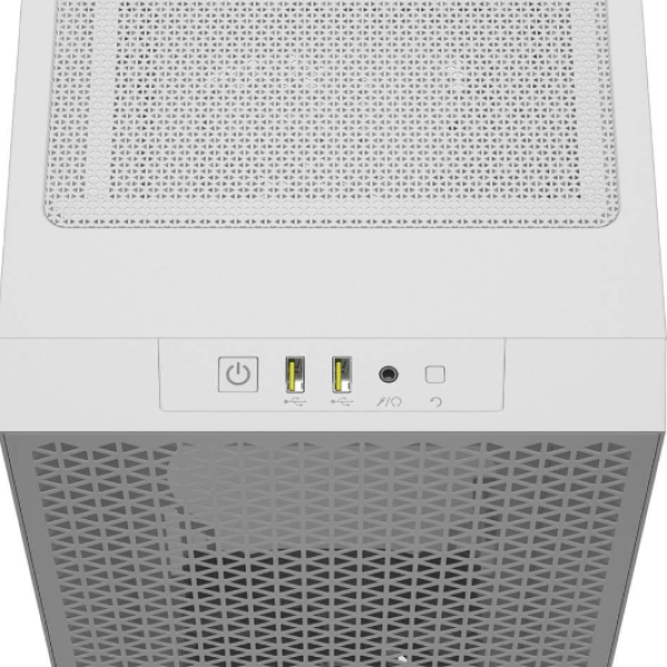 Кутия Corsair 3000D Airflow Mid Tower, Tempered Glass, Бял