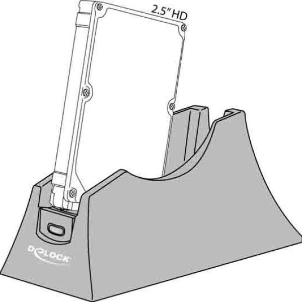 Външна докинг станция Delock, За 2.5″ / 3.5″ SATA HDD / SSD, Backup функция
