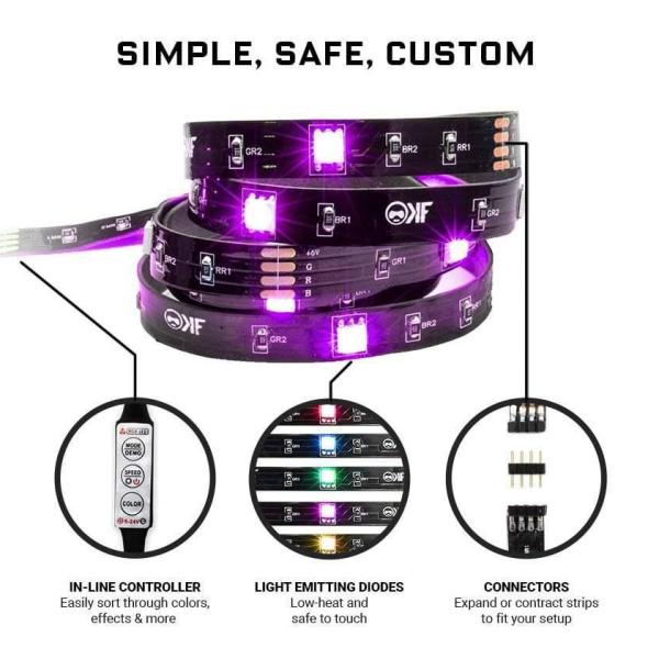 RGB лента KontrolFreek Gaming Lights Kit, USB (2.74m)