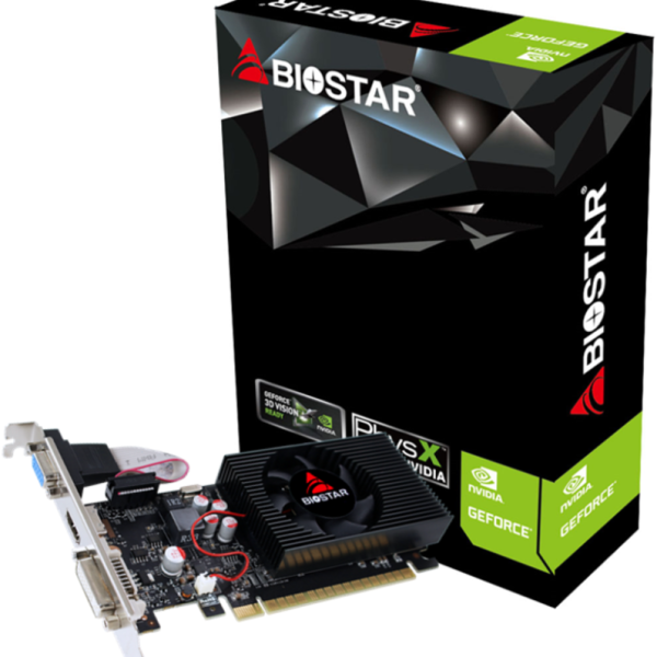 Видео карта BIOSTAR GeForce GT730, 4GB, GDDR3, 128 bit, DVI-I, D-Sub, HDMI